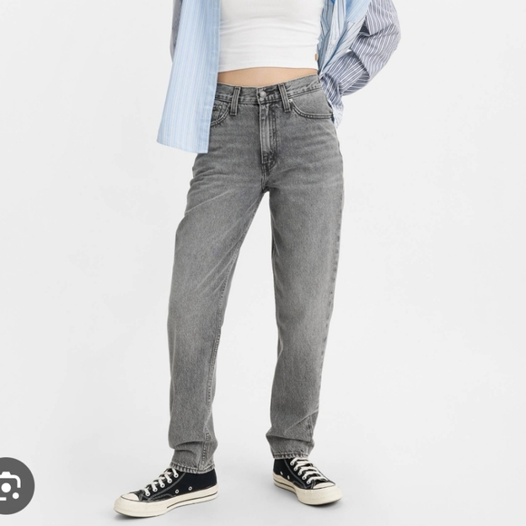 LEVIS VINTAGE 90s 80s Rock Bombshell Mom Jeans Grey Wash 550 Authentic - Picture 1 of 15